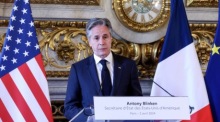 Der französische Außenminister Sejourne empfängt den amerikanischen Außenminister Blinken in Paris. Foto: epa/Emmanuel Dunand / Pool