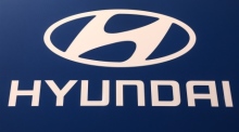 Das Markenzeichen des südkoreanischen Automobilherstellers Hyundai. Foto: epa/Stephanie Lecocq
