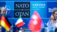 NATO-Sitzung des Nordatlantikrates im Hauptquartier in Brüssel. Foto: epa/Olivier Hoslet