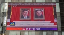 Reaktionen in Peking anlässlich des Besuchs des chinesischen Präsidenten Xi Jinping in Nordkorea. Foto: epa/Jessica Lee