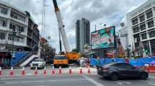 Messungen zeigen nach dem Wassereinbruch in den Tunnel der Purple Line South keine weiteren Bodensenkungen im Bereich Wongwian Yai. Bild: Bangkok Metropolitan Administration (BMA)