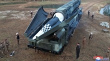 Nordkorea testet neue ballistische Mittelstreckenrakete. Foto: epa/Kcna
