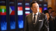 Premierminister Anutin Charnvirakul während des jüngsten ASEAN-Gipfels, bei dem Thailand Kambodscha über den Rückzug aus dem MoU 44 informierte. Foto: epa/Ted Aljibe