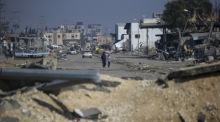 Luftangriff Israels im Flüchtlingslager Al Maghazi. Foto: epa/Mohammed Saber