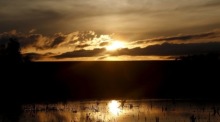 Abendrot in Lettland. Foto: epa/Toms Kalnins