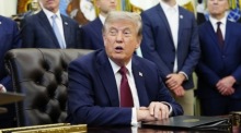 US-Präsident Donald Trump kündigt im Weißen Haus Maßnahmen zur Förderung von Innovationen im Nuklearbereich an. Foto: EPA/Bonnie Cash