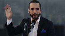 Nayib Bukele, der salvadorianische Präsident, spricht während der Einweihung der Google-Büros in San Salvador. Foto: epa/Rodrigo Sura