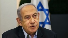 Der israelische Premierminister Benjamin Netanjahu hält eine Pressekonferenz ab. Foto: epa/Yonatan Sindel