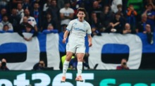 Christos Tzolis vom FC Brügge jubelt über seinen Führungstreffer im Champions-League-Spiel gegen Atalanta Bergamo. Foto: EPA/Michele Maraviglia