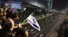 Protest gegen die Regierung in Tel Aviv. Foto: EPA-EFE/Abir Sultan