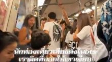 Ein TikTok-Video zeigt die Auseinandersetzung zwischen einer Thailänderin und einer Gruppe italienischer Jugendlicher in einem BTS-Zug. Foto: Screenshot Tiktok