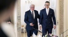 Frank-Walter Steinmeier spricht im Bundestag. Foto: epa/Filip Singer