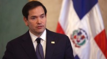 US Außenminister Marco Rubio in der Dominikanischen Republik. Foto: epa/Orlando Barria