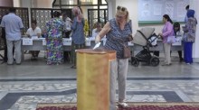 Die Präsidentschaftswahlen in Usbekistan. Foto: epa/Stringer