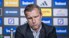 Eintracht-Sportvorstand Markus Krösche bei einer Pressekonferenz im Profi-Camp des Bundesligisten in Frankfurt. Foto: Andreas Arnold/dpa