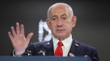Israels Premierminister Benjamin Netanjahu spricht bei einer Pressekonferenz in Jerusalem. Foto: epa/Abir Sultan/pool