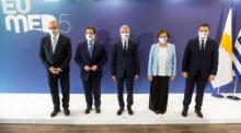 Treffen der Innenminister aus Spanien, Italien, Griechenland, Zypern und Malta. Foto: epa/Daniel Perez