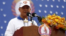 Der Befehlshaber der königlichen kambodschanischen Armee und älteste Sohn von Premierminister Hun Sen, Hun Manet. Foto: epa/Kith Serey