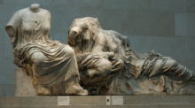 Marmor-Skulpturen aus dem Parthenon im Britischen Museum. Foto: Matthew Fearn/Pa Wire/dpa