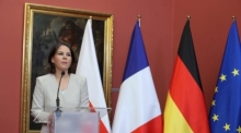 Die deutsche Außenministerin Annalena Baerbock. Foto: epa/Roman Zawistowski