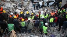 Die Rettungsmaßnahmen in Hatay nach dem schweren Erdbeben gehen weiter. Foto: epa/Str
