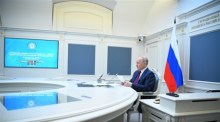 Präsident Wladimir Putin nimmt an einer Sitzung des Rates der Staatschefs der Shanghaier Organisation für Zusammenarbeit (SCO) teil. Foto: epa/Ander Kozakov