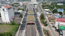 Die neue Unterführung an der Kreuzung Pradok soll den Verkehrsfluss auf der Mittraphap Road verbessern und Engpässe im Stadtgebiet verringern. Bild: Office of the Permanent Secretary des Verkehrsministeriums