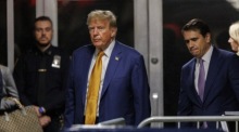 Ex-US-Präsident Donald Trump (C) in New York. Foto: epa/Sarah Yenesel