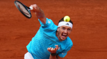 ATP-Tour - Madrid, Einzel, Männer, Finale, Zverev (Deutschland) - Sinner (Italien). Alexander Zverev in Aktion. Foto: Manu Fernandez/Ap/dpa