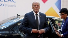 Ariel Henry, Premierminister von Haiti, in Brüssel. Foto: epa/Julien Warnand