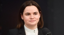 Die Vorsitzende der demokratischen Opposition in Belarus, Swetlana Tichanowskaja. Foto: epa/Radek Pietruszka Polen