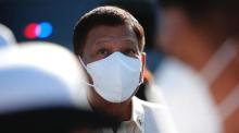 Filipinos Präsident Rodrigo Duterte trägt eine Gesichtsmaske. Foto: epa/Francis R. Malasig
