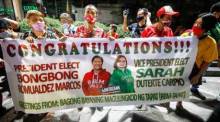 Der philippinische Kongress erklärt Bongbong Marcos offiziell zum designierten Präsidenten für die Wahlen im Mai 2022. Foto: epa/Rolex Dela Pena