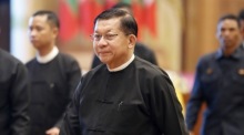 Myanmars Präsident Min Aung Hlaing wird Anfang August zu einem offiziellen Besuch in Thailand erwartet. Foto: epa/Nyein Chan Naing