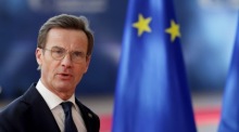 Der schwedische Ministerpräsident Ulf Kristersson. Foto: epa/Olivier Matthys