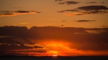 Sonnenaufgang über Wien, aufgenommen vom Kahlenberg mit Blick auf die österreichische Hauptstadt. Foto: EPA/Christian Bruna