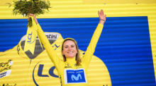 Die Gewinnerin Annemiek van Vleuten aus den Niederlanden vom Team Movistar. Foto: epa/Jean-christophe Bott