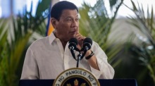 Ex-Präsident Rodrigo Duterte steht wegen mutmaßlicher Verbrechen gegen die Menschlichkeit vor dem Internationalen Strafgerichtshof. Foto: epa/Mark R. Cristino