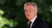 Der kanadische Premierminister Mark Carney trifft zum G7-Gipfel im französischen Évian-les-Bains ein. Foto: EPA/Christian Hartmann/pool