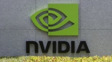 Das Nvidia-Logo am Firmensitz in Taipeh vor der Vorlage der Quartalszahlen. Foto: EPA/Ritchie B. Tongo