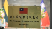 Taiwanesische Repräsentanz in Vilnius. Foto: epa/Stringer