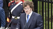Argentiniens Präsident Javier Milei gedenkt am Malvinas-Tag der Gefallenen und Veteranen des Falklandkriegs. Foto: epa/Matias Martin Campaya