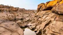 Wind und Wasser formten über Jahrtausende die markanten Sandsteinformationen von Sam Phan Bok. Foto: Ubon Ratchathani Geopark