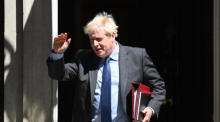 Boris Johnson begibt sich zu den Fragen der Premierminister. Foto: epa/Neil Hall