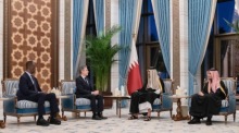 Der amerikanische Außenminister Antony Blinken besucht Katar. Foto: epa/Amiri Diwan Des Staates Qatar
