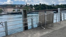 Die tolle Altstadt von Schaffhausen zieht sich runter an den mächtigen Rhein. Fotos: hf