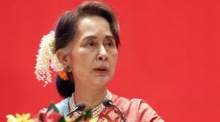 Myanmars ehemalige Regierungschefin Aung San Suu Kyi wurde unter Hausarrest gestellt. Foto: epa/Hein Htet
