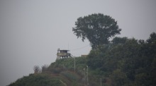 Eine südkoreanische Post ist in der Nähe der entmilitarisierten Zone (DMZ) in Paju zu sehen. Foto: epa/Jeon Heon-kyun