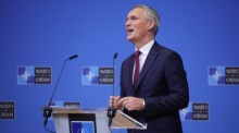 Rat der Nato-Außenminister. Foto: epa/Olivier Matthys
