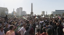 Demonstration in Kairo zur Unterstützung des palästinensischen Volkes. Foto: epa/Str